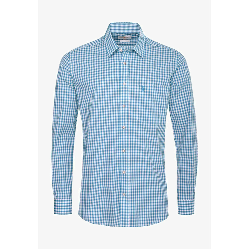 Almsach Men's Long Sleeve Shirt Plaid Slim Fit Button-Up 100% Cotton Sz M XL XXL